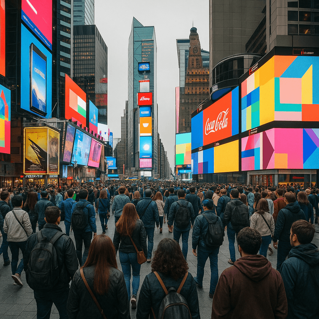 Crowded Urban Billboards