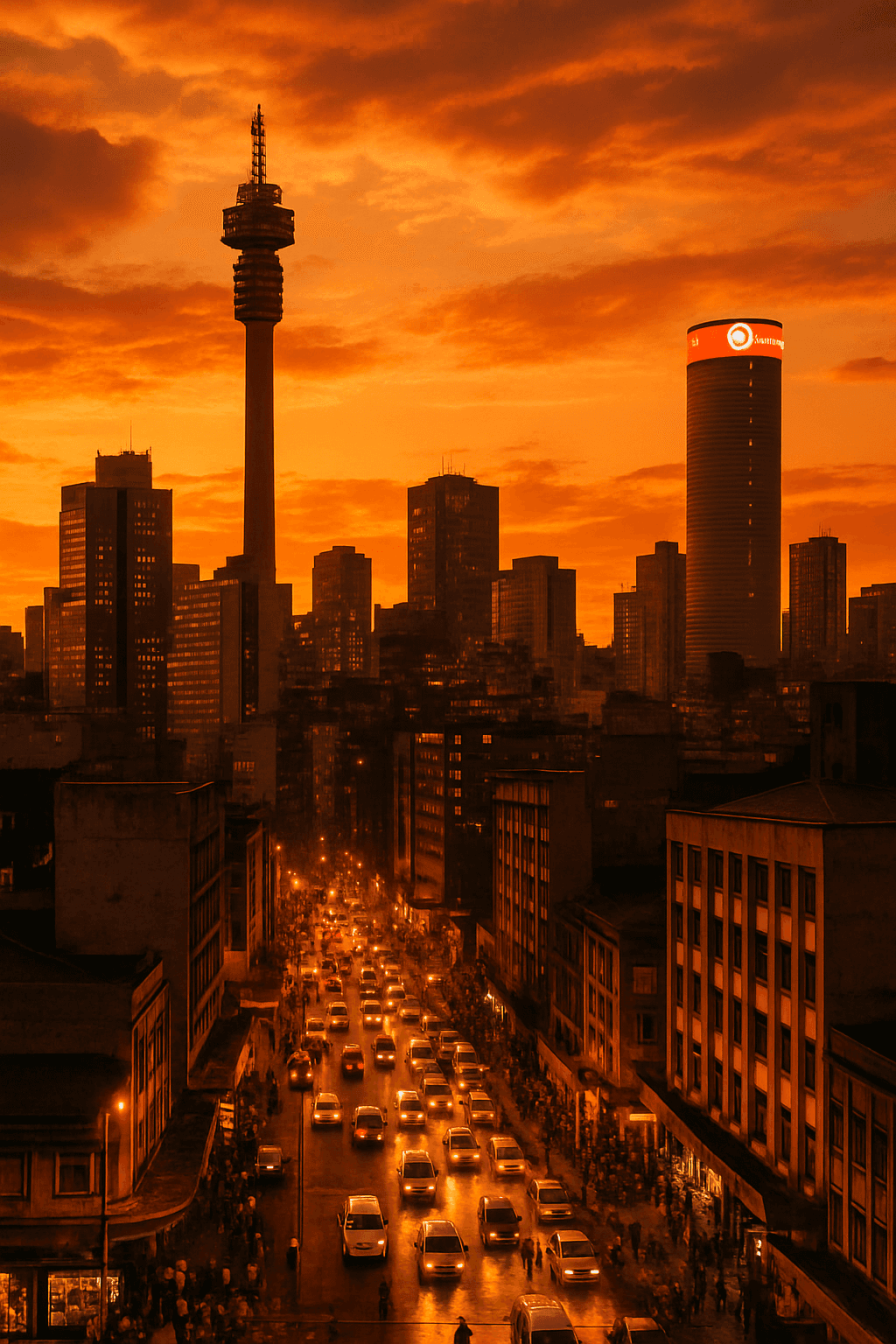 Vibrant Johannesburg sunset representing our comprehensive media services