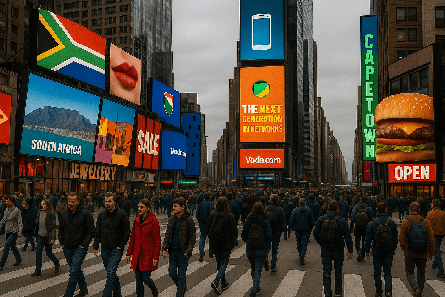 Digital Media - Striking, modern visualization of digital platforms or devices